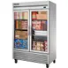 True TS-49FG-HC~FGD01 54" 2-Section Reach-In Freezer w/ 2 Glass Doors, Bottom Mount, 49 cu. ft., Stainless Steel 1 image