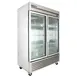 True TS-49G-HC~FGD01 54" 2-Section Reach-In Refrigerator w/ 2 Glass Doors, Bottom Mount, Stainless Steel 3 image