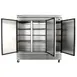 True TS-72-HC 78" 3-Section Reach-In Refrigerator w/ 3 Solid Doors, Bottom Mount, Stainless Steel 4 image
