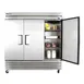 True TS-72-HC 78" 3-Section Reach-In Refrigerator w/ 3 Solid Doors, Bottom Mount, Stainless Steel 6 image