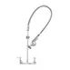 T&S Brass B-0133-BR-B Pre-Rinse Unit, 8" Wall Mount, Supply Stops-Hoses-Elbows 1 image