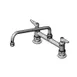 T&S Brass B-0221-CR-K-F10 Pantry Faucet, Double, Deck Mount, 8" Centers 1 image