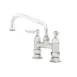 T&S Brass B-0227-CR-WS Pantry Faucet, Double, 4" Deck Mount, 8" Swing Nozzle 1 image