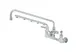 T&S Brass B-0230-U18-CR Ultrarinse 8” Wall Mount Mixing Faucet with Polished Chrome Plated Brass Body 1 image