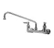 T&S Brass B-0231-CCM Sink Mixing Faucet, 12" Swing Nozzle, Wall Mounted 1 image