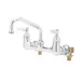 T&S Brass B-0231-CR-EK Pantry Faucet, Double, Wall Mount, 8" Centers 1 image