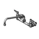 T&S Brass B-0231-EE-A22CR Pantry Faucet, Double, Wall Mount, 8" Centers 1 image