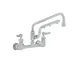 T&S Brass B-0231-U12-CR Ultrarinse 8” Wall Mount Mixing Faucet with Polished Chrome Plated Brass Body 1 image