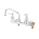 T&S Brass B-0232-ELK Pantry Faucet, Double, 6" Swing Nozzle, Wall Mount, 8" C/C 1 image