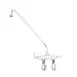 T&S Brass B-0240 Sink Mixing Faucet, 18" Swing Nozzle, Wall Mounted 1 image