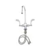 T&S Brass B-0300-WH4 Double Pantry Faucet, Deck Mount, Single Hole Base 1 image