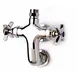 T&S Brass B-0316-LN Pantry Faucet, Double, Splash-Mounted, Swivel Base Only 1 image