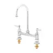 T&S Brass B-0321-NPL Double Pantry Faucet, Deck Mount, 8" C/C, Swivel Gooseneck 1 image