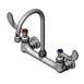 T&S Brass B-0331-CR4-L22 Double Pantry Faucet, Wall Mount, 8" Adjustable Centers 1 image