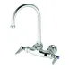 T&S Brass B-0346 Faucet, Splash Mounted, 3-3/8" O.C, Swivel Gooseneck 1 image