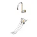 T&S Brass B-0504-537K Pedal Valve, Double, Wall Mount, 6" Rigid Gooseneck 1 image