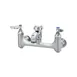 T&S Brass B-0674-CR-BSTR Sink Faucet, Wall Mount, 8" Centers 1 image