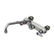 T&S Brass B-1128-XS Workboard Faucet, Wall Mount, 8" Centers, 12" Swing Spout 1 image