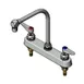 T&S Brass B-1148 Faucet Workboard, Deck Mount, 8" Center, Swing Gooseneck 1 image
