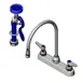 T&S Brass B-1172-96-135X Faucet Workboard, 8" C/C, Gooseneck, Aerator, Flex Hose 1 image