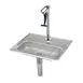 T&S Brass B-1230-12 Water Station, 12" Pedestal Glass Filler, Drip Pan Assembly 1 image