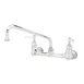 T&S Brass B-2342 Faucet, Wall Mount, 8" Centers, 10" Swing Nozzle, Lever Handles 1 image