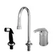 T&S Brass B-2744 Single Lever Side Mount Control, Sidespray, Rigid Gooseneck 1 image