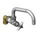 T&S Brass BF-0299-08 Big-Flo Faucet, Wall Mount, 8" Swivel Nozzle, 4 Arm Handle 1 image