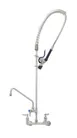 T&S Brass S-0133-A12-BJ Eversteel Pre-Rinse Unit: 8” Wall Mount Mixing Faucet with Stainless Steel Body 1 image