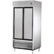 True TSD-33-HC 40" 2-Section Reach-In Refrigerator w/ 2 Solid Sliding Doors, Bottom Mount, Stainless Steel Front-Aluminum Sides 1 image