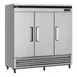 Turbo Air TSF-72SD-N 81.88" 3-Solid Door Reach-In Freezer, Bottom Mount, 63.8 cu. ft., Stainless Steel 1 image