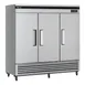 Turbo Air TSR-72SD-N 81" 3-Section Super Deluxe Reach-In Refrigerator w/ 3 Solid Doors, Bottom Mount, 64 cu. ft. 1 image