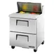 True TSSU-27-08D-2-HC 27" One Section Sandwich / Salad Prep Table w/ 2 Drawers, 8 Pans 1 image