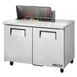 True TSSU-48-08-HC 48" Two Section Sandwich / Salad Prep Table w/ 2 Doors, 8 Pans 1 image