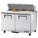 True TSSU-48-12-HC 48" Two Section Sandwich / Salad Prep Table w/ 2 Doors, 12 Pans 1 image