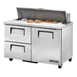 True TSSU-48-12D-2-HC 48" Sandwich / Salad Prep Table w/ 2 Drawers & 1 Door, 12 Pans 1 image