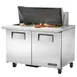 True TSSU-48-18M-B-HC 48" Mega Top Sandwich/Salad Prep Table w/ 2 Doors 18 Pans 1 image