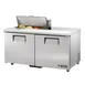 True TSSU-60-08-HC 60" Two Section Sandwich / Salad Prep Table w/ 2 Doors, 8 Pans 1 image