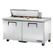 True TSSU-60-12-HC 60" Two Section Sandwich / Salad Prep Table w/ 2 Doors, 12 Pans 1 image