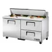 True TSSU-60-16D-2-HC 60" Sandwich / Salad Prep Table w/ 1 Door & 2 Drawers, 16 Pans 1 image
