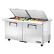 True TSSU-60-24M-B-DS-ST-HC 60" Mega Top Sandwich/Salad Prep Table w/ 2 Doors, 24 Pans 1 image