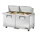 True TSSU-60-24M-B-ST-HC 60" Mega Top Sandwich/Salad Prep Table w/ 2 Doors, 24 Pans 1 image