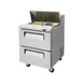 Turbo Air TST-28SD-D2-N 27" One Section Sandwich / Salad Prep Table w/ 2 Drawers, 8 Pans 1 image