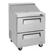 Turbo Air TST-28SD-D2-N 27" One Section Sandwich / Salad Prep Table w/ 2 Drawers, 8 Pans 6 image