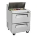 Turbo Air TST-28SD-D2-N 27" One Section Sandwich / Salad Prep Table w/ 2 Drawers, 8 Pans 7 image