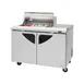 Turbo Air TST-48SD-08S-N-CL 48" Two Section Sandwich / Salad Prep Table w/ 2 Doors, 8 Pans 1 image