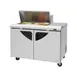 Turbo Air TST-48SD-08S-N 48" Two Section Sandwich / Salad Prep Table w/ 2 Doors, 8 Pans 1 image
