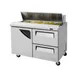 Turbo Air TST-48SD-D2-N 48" Sandwich / Salad Prep Table w/ 2 Drawers & 1 Door, 12 Pans 1 image