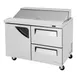 Turbo Air TST-48SD-D2-N 48" Sandwich / Salad Prep Table w/ 2 Drawers & 1 Door, 12 Pans 5 image