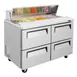 Turbo Air TST-48SD-D4-N 48" Two Section Sandwich / Salad Prep Table w/ 4 Drawers, 12 Pans 2 image